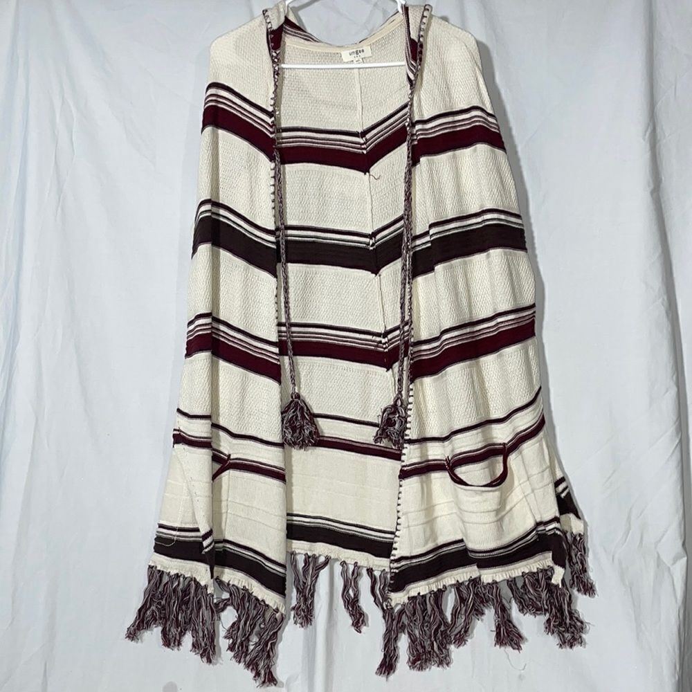 Umgee sleeveless poncho style sweater